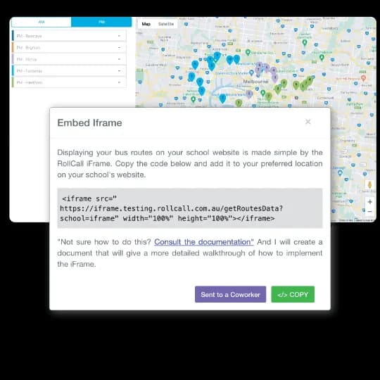 Share Route Information