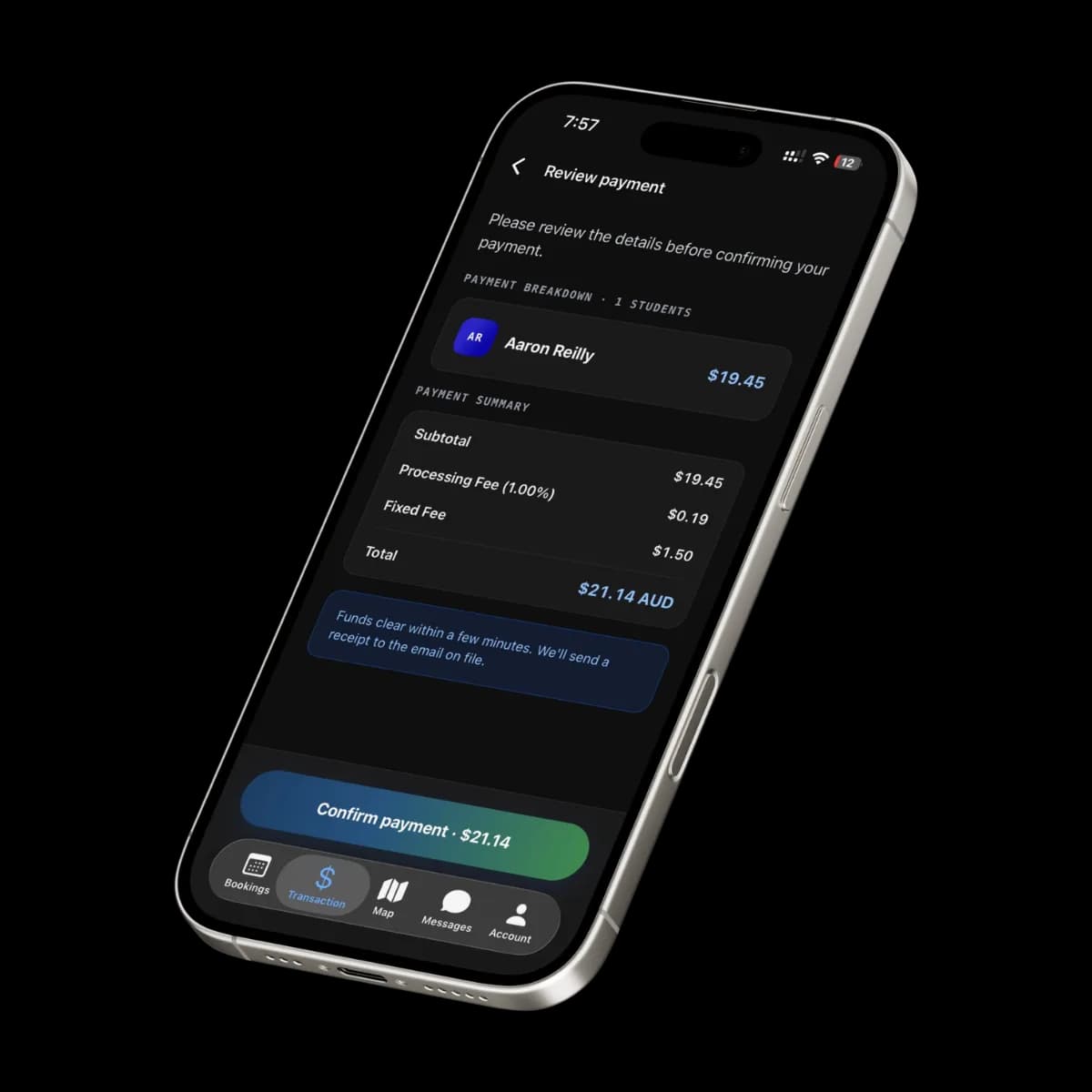 Paying school bus fares with Stripe in the RollCall parent app