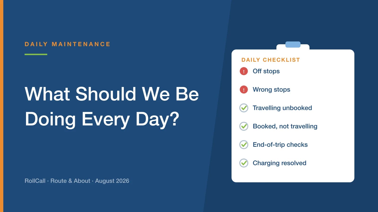 Exceptions - What Should We Be Doing Daily?